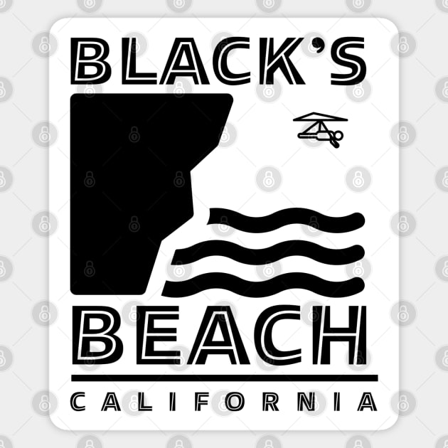 Black's Beach California II Sticker by Midcoast